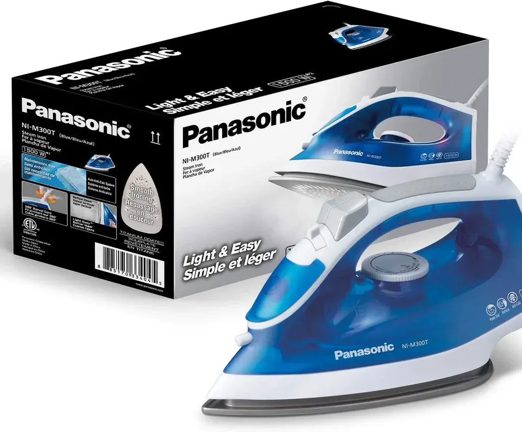 Panasonic  Steam Iron – Light & Easy, Titanium-Coated Soleplate