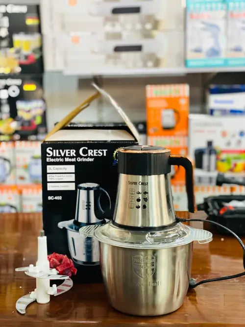 Silver Crest Electric Meat Grinder SC-402 – 3L Stainless Steel, 800W Powerful Motor
